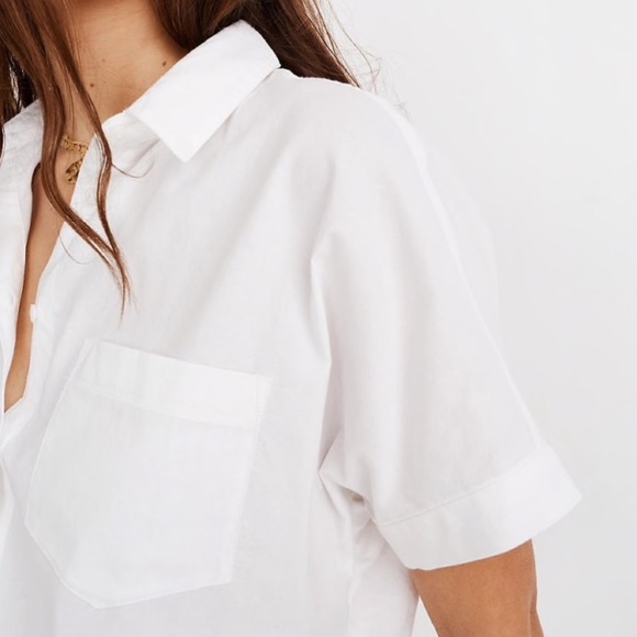 Madewell Short-sleeve Tie-front Shirt - Picture 5 of 6